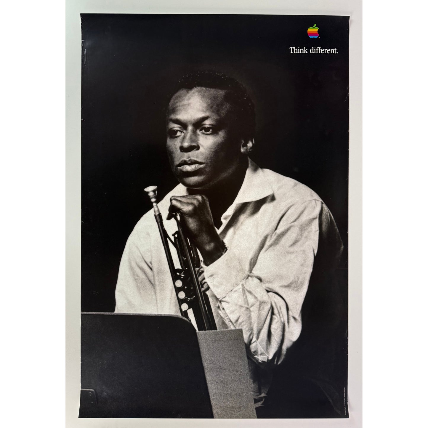 ORIGINAL POSTER - 1998 - MILES DAVIS “THINK DIFFERENT” (APPLE COMPUTER)