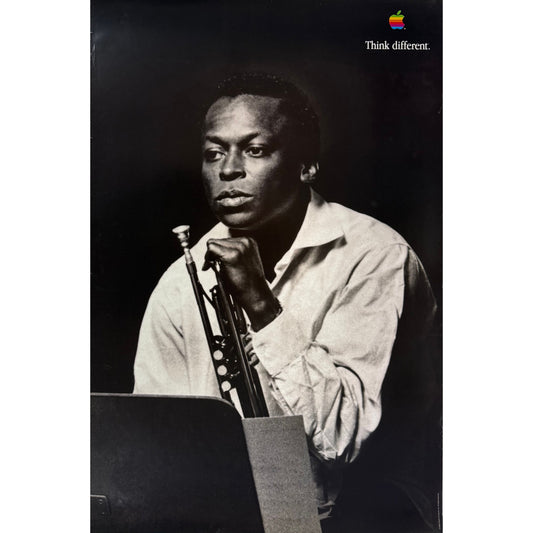 ORIGINAL POSTER - 1998 - MILES DAVIS “THINK DIFFERENT” (APPLE COMPUTER)