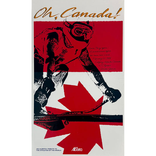 ORIGINAL POSTER - 1988 - CALGARY WINTER OLYMPIC - CANADA (KAREN PERCY)
