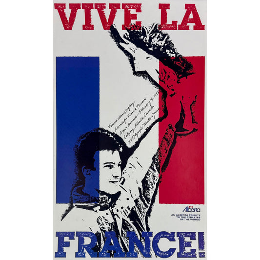 ORIGINAL POSTER - 1988 - CALGARY WINTER OLYMPIC - FRANCE (FRANK PICCARD)