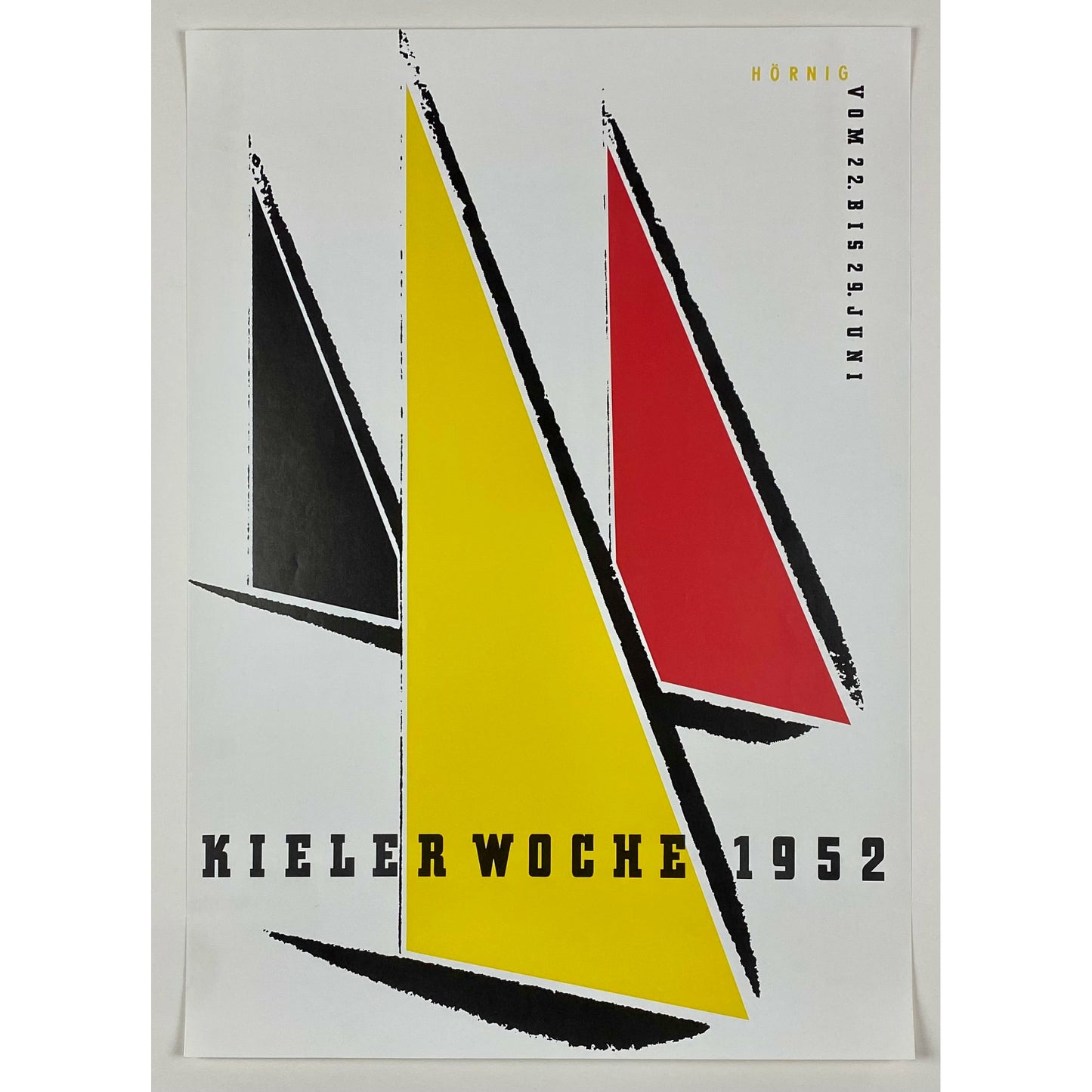 ORIGINAL POSTER - 1952 - THE KIEL WEEK SAILING REGATTA 1952