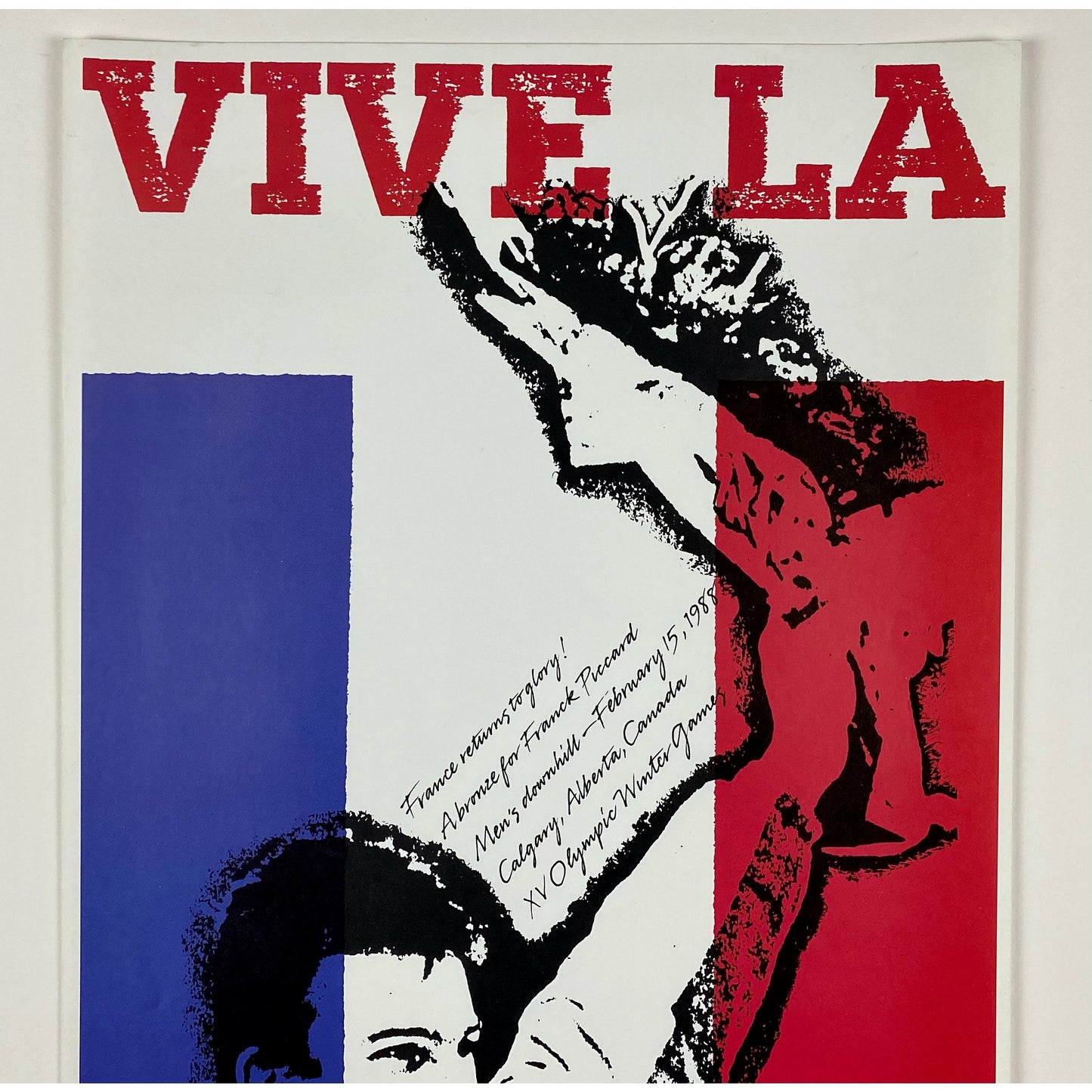 ORIGINAL POSTER - 1988 - CALGARY WINTER OLYMPIC FRANCE SKIING (PICCARD)