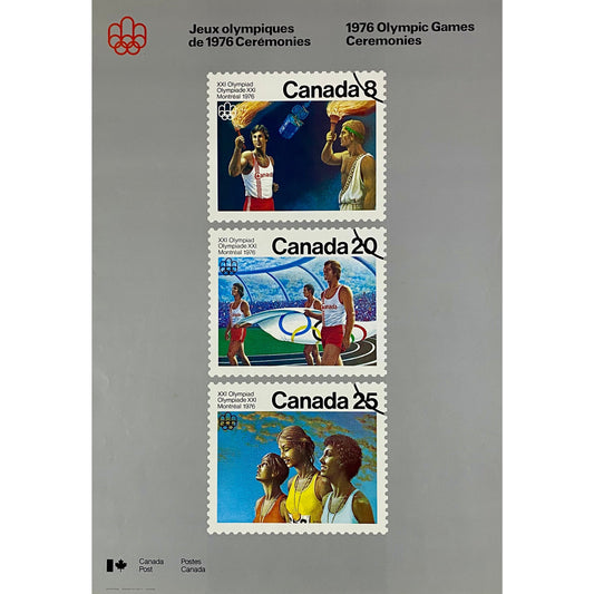 ORIGINAL POSTER - 1972 - CANADA POST / 76 OLYMPICS GAMES (SILVER)