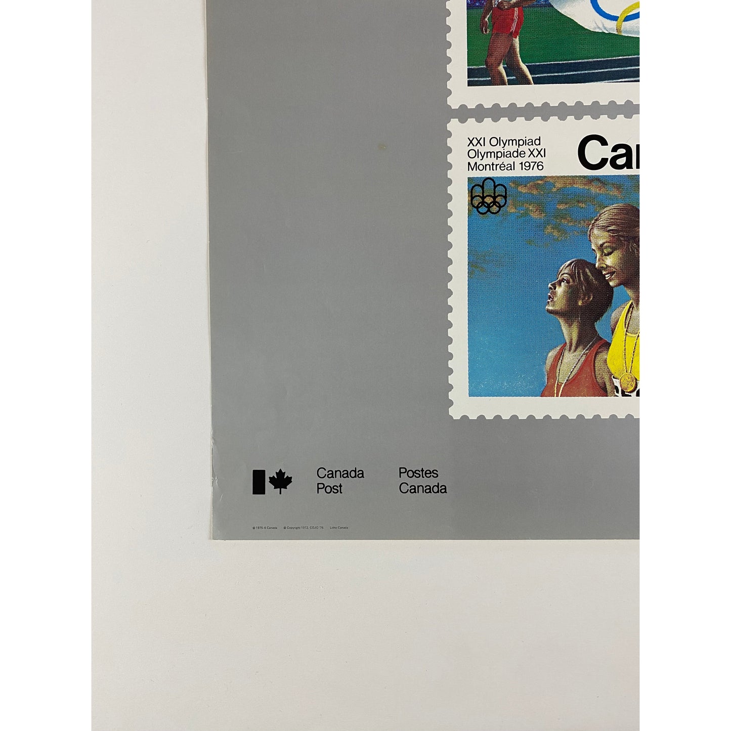 ORIGINAL POSTER - 1972 - CANADA POST / 76 OLYMPICS GAMES (SILVER)