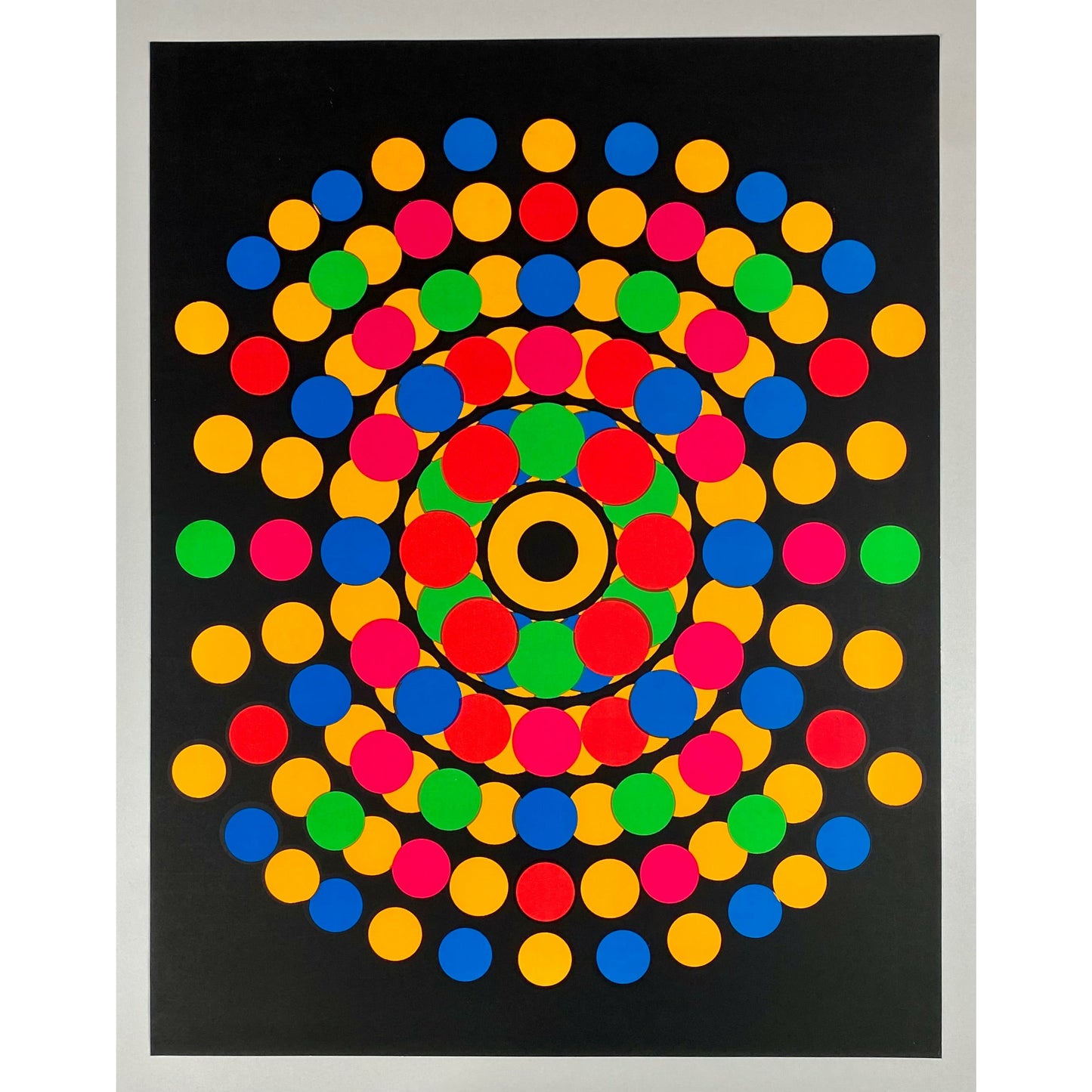 ORIGINAL POSTER - 1970 - BLACK LIGHT DOTS (SCREEN PRINTED)