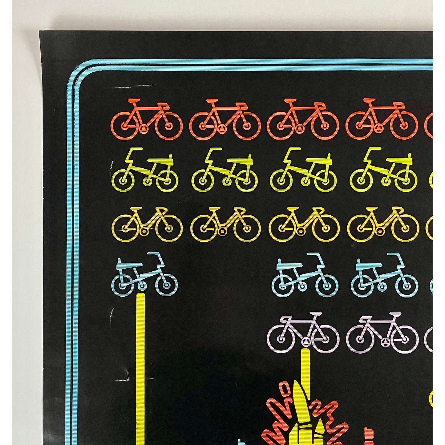 ORIGINAL POSTER - 1990 - BIKING MAKES EVERYONE A WINNER (BIKE INVADERS)
