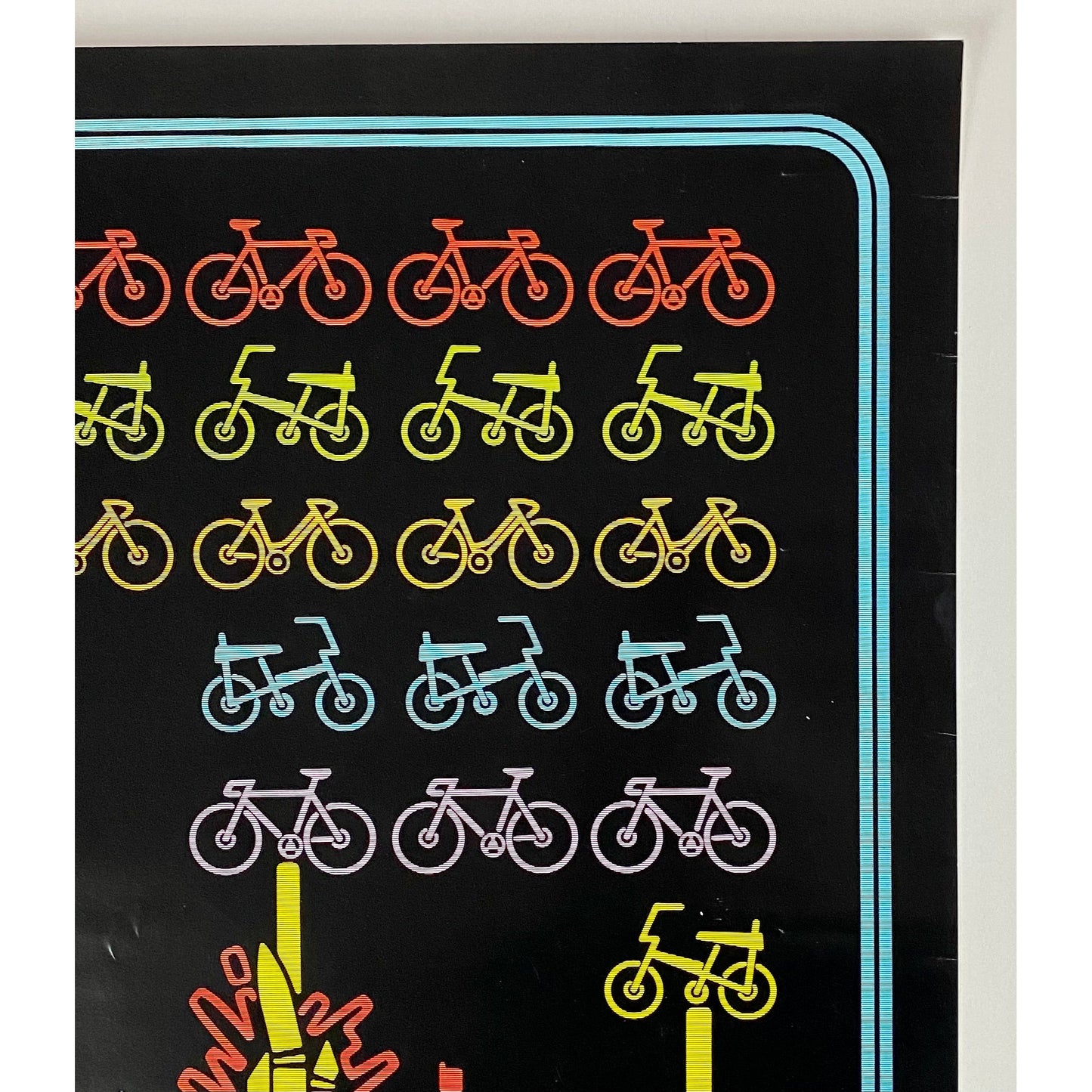 ORIGINAL POSTER - 1990 - BIKING MAKES EVERYONE A WINNER (BIKE INVADERS)