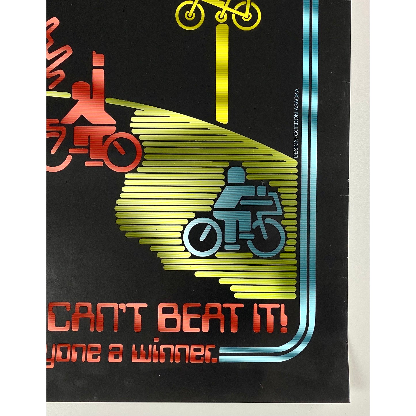 ORIGINAL POSTER - 1990 - BIKING MAKES EVERYONE A WINNER (BIKE INVADERS)