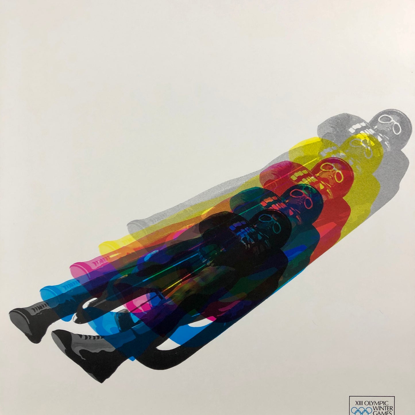 ORIGINAL POSTER - 1979 - OLYMPIC LAKE PLACID 1980 LUGE