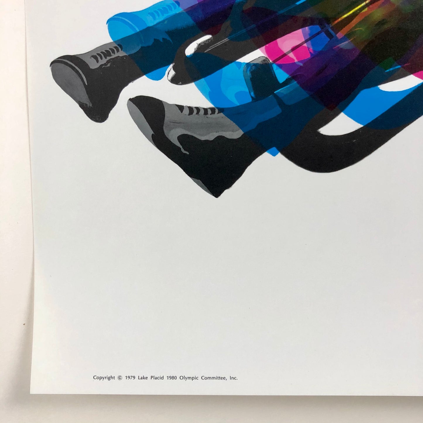 ORIGINAL POSTER - 1979 - OLYMPIC LAKE PLACID 1980 LUGE