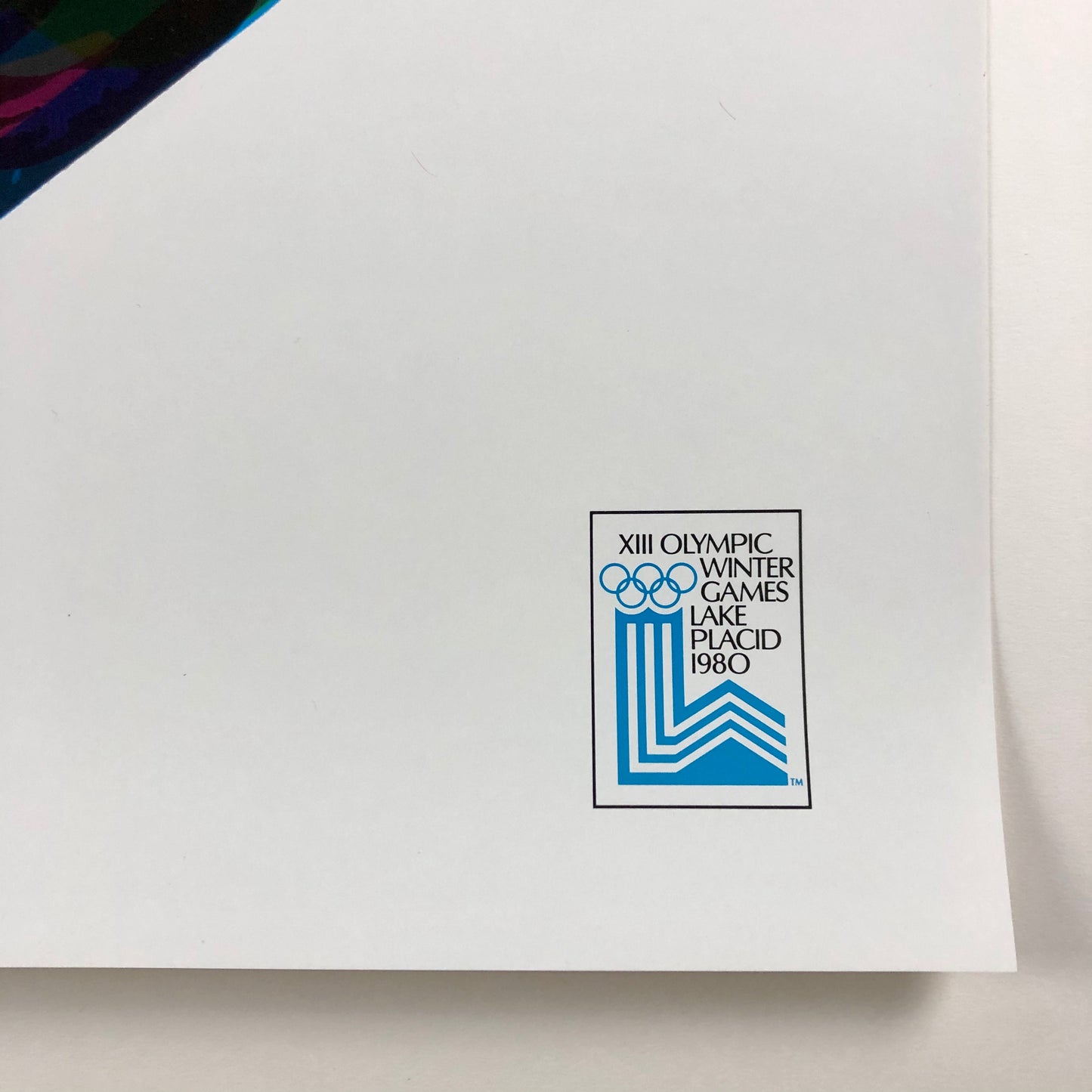 ORIGINAL POSTER - 1979 - OLYMPIC LAKE PLACID 1980 LUGE