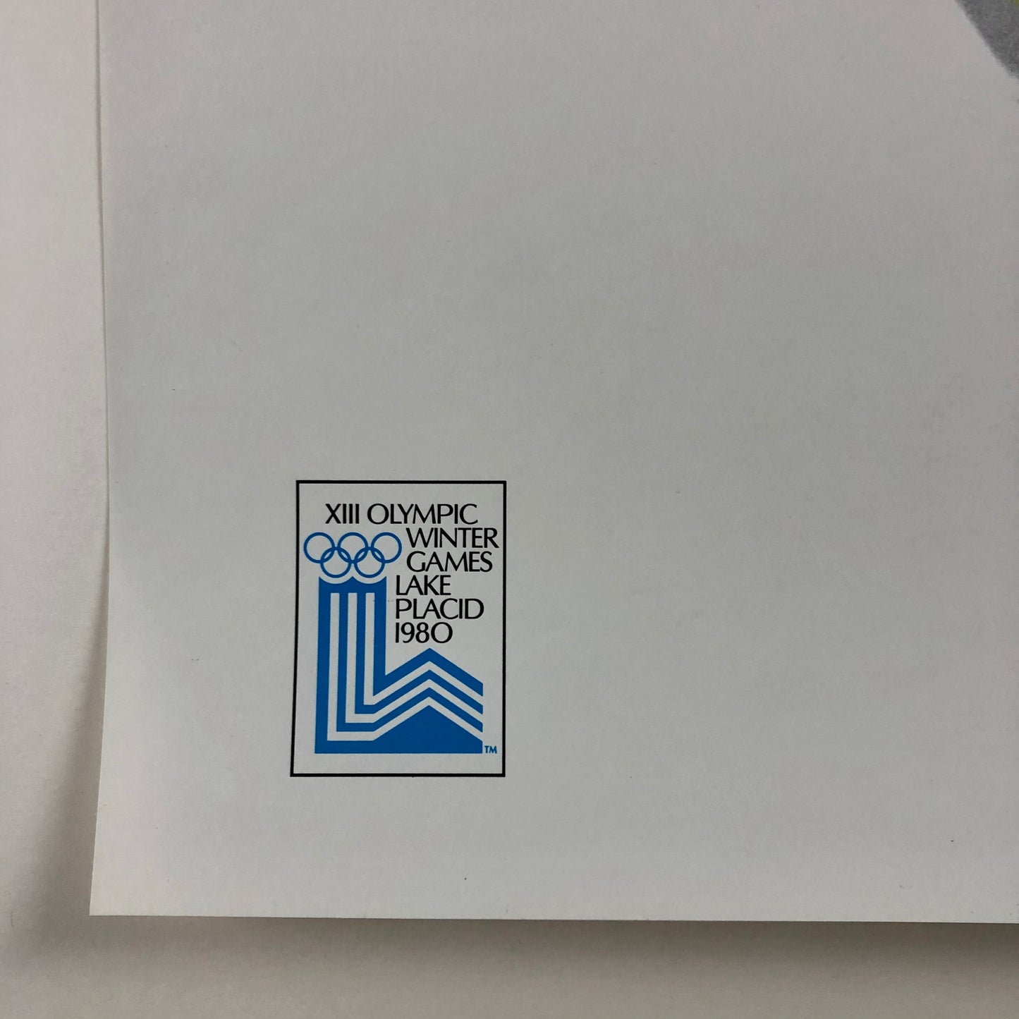 ORIGINAL POSTER - 1979 - OLYMPIC LAKE PLACID 1980 BOBSLEIGH
