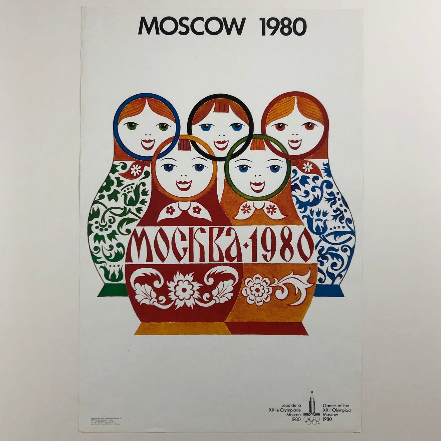 ORIGINAL POSTER - 1980 - RUSSIAN DOLLS MOSCOW 1980