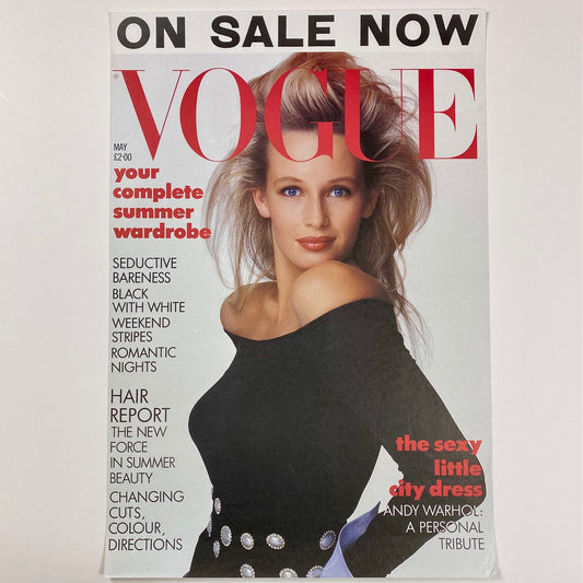 ORIGINAL ADVERTISEMENT POSTER - 1987 - VOGUE MAY 1987 (ESTELLE LEFEBURE)