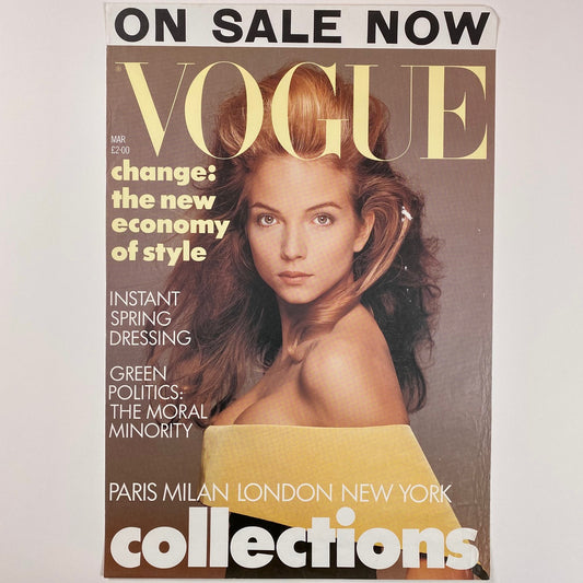ORIGINAL ADVERTISEMENT POSTER - 1988 - VOGUE MARCH 1988 (RACHEL WILLIAMS)