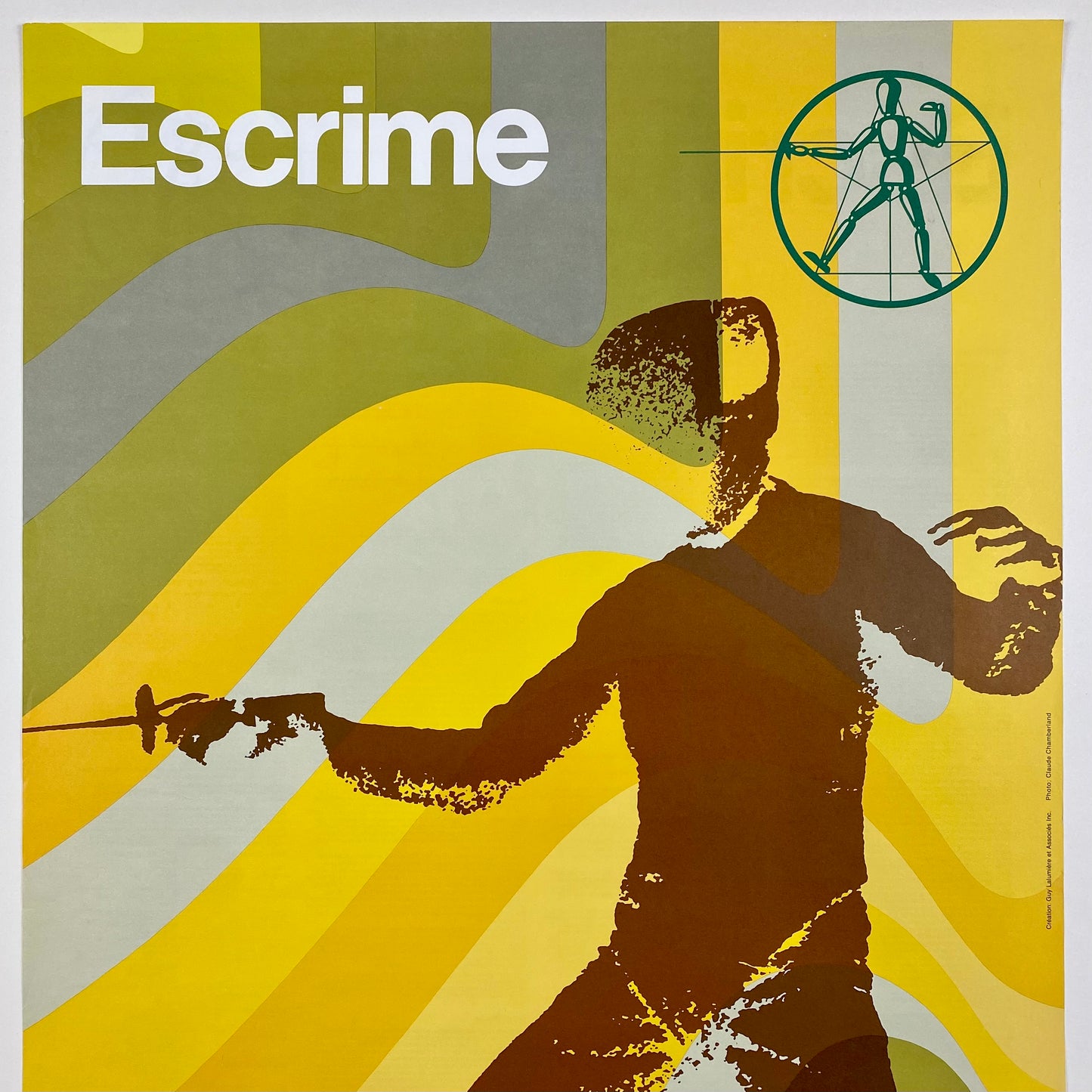ORIGINAL POSTER - 1973 - ESCRIME QUEBEC