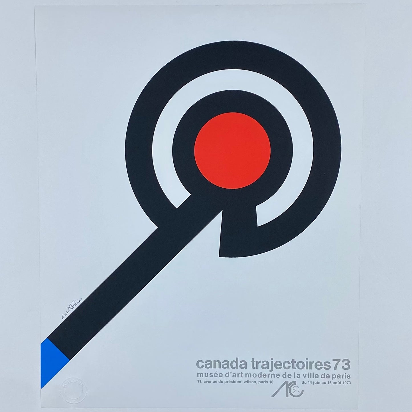 ORIGINAL POSTER - 1973 - VITTORIO FIORUCCI / CANADA TRAJECTOIRES 73